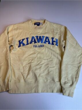 Kiawah Island Yellow Crewneck Sweatshirt by Piping Rock